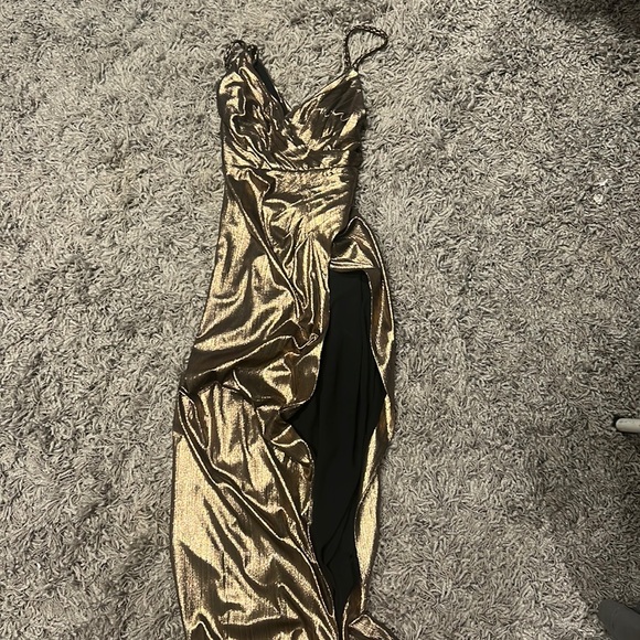 Retrofete Yessi Dress Metallic Bronze - Picture 1 of 4